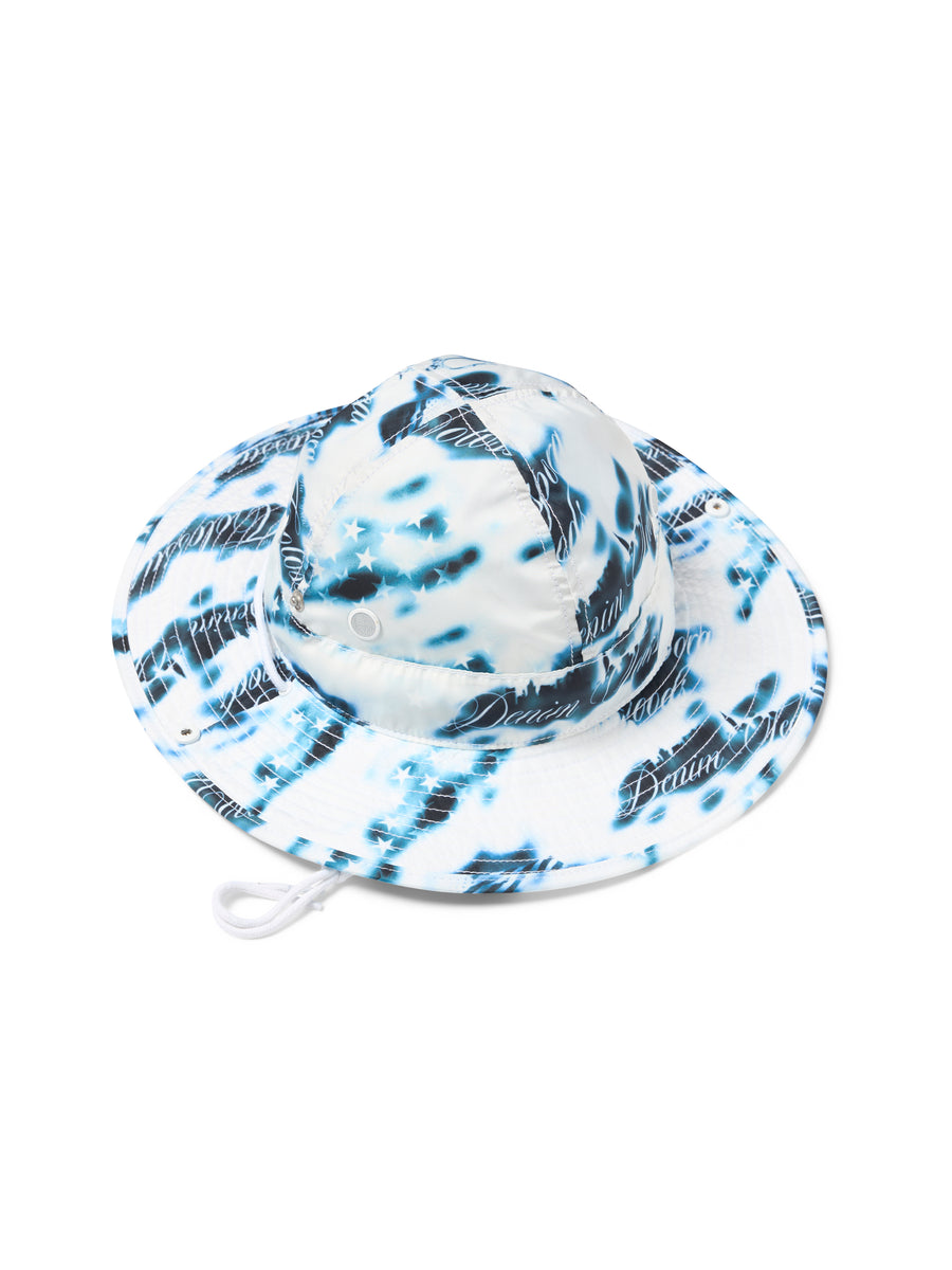 Cloud Camo Bucket Hat White