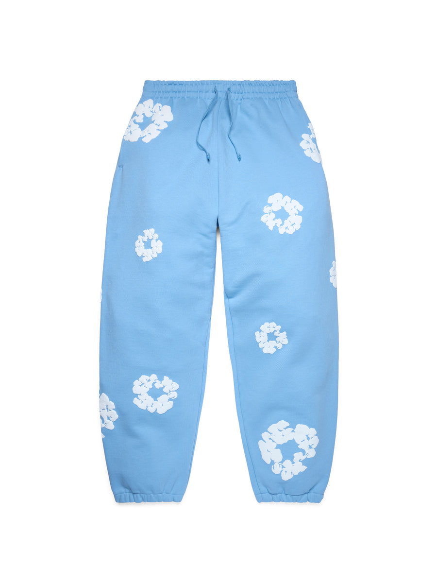 Cotton Wreath Sweatpants Light Blue
