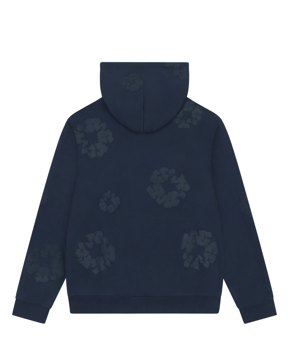 Mono Cotton Wreath Hoodie Navy