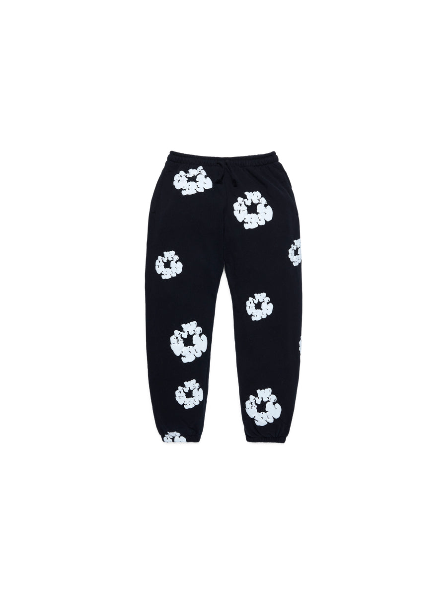 Kids Cotton Wreath Sweatpants Black