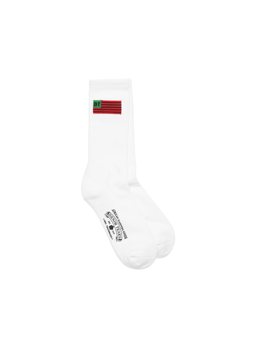 1619 Pan African American Flag 3-Pack Socks White