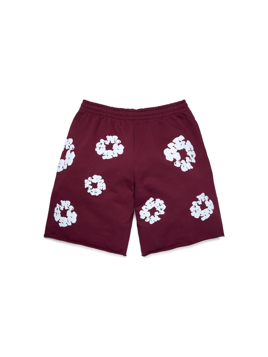 Cotton Wreath Sweatshorts Burgundy