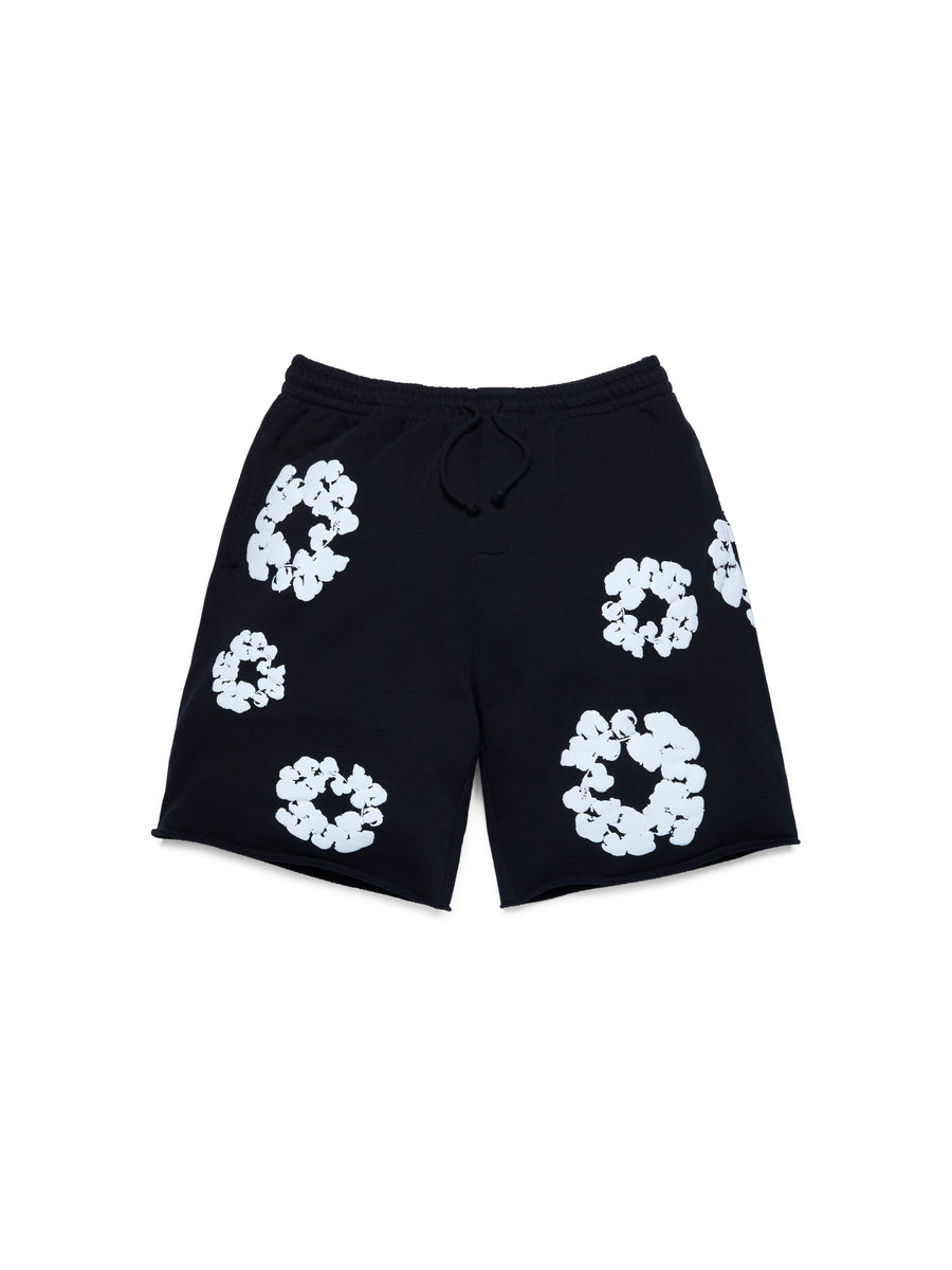 Cotton Wreath Sweatshorts Black