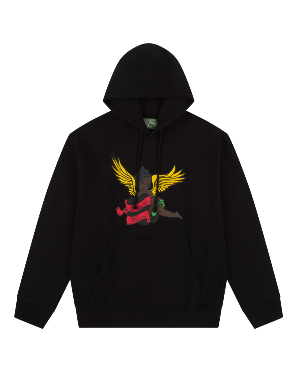 Black Cherub Hoodie Black