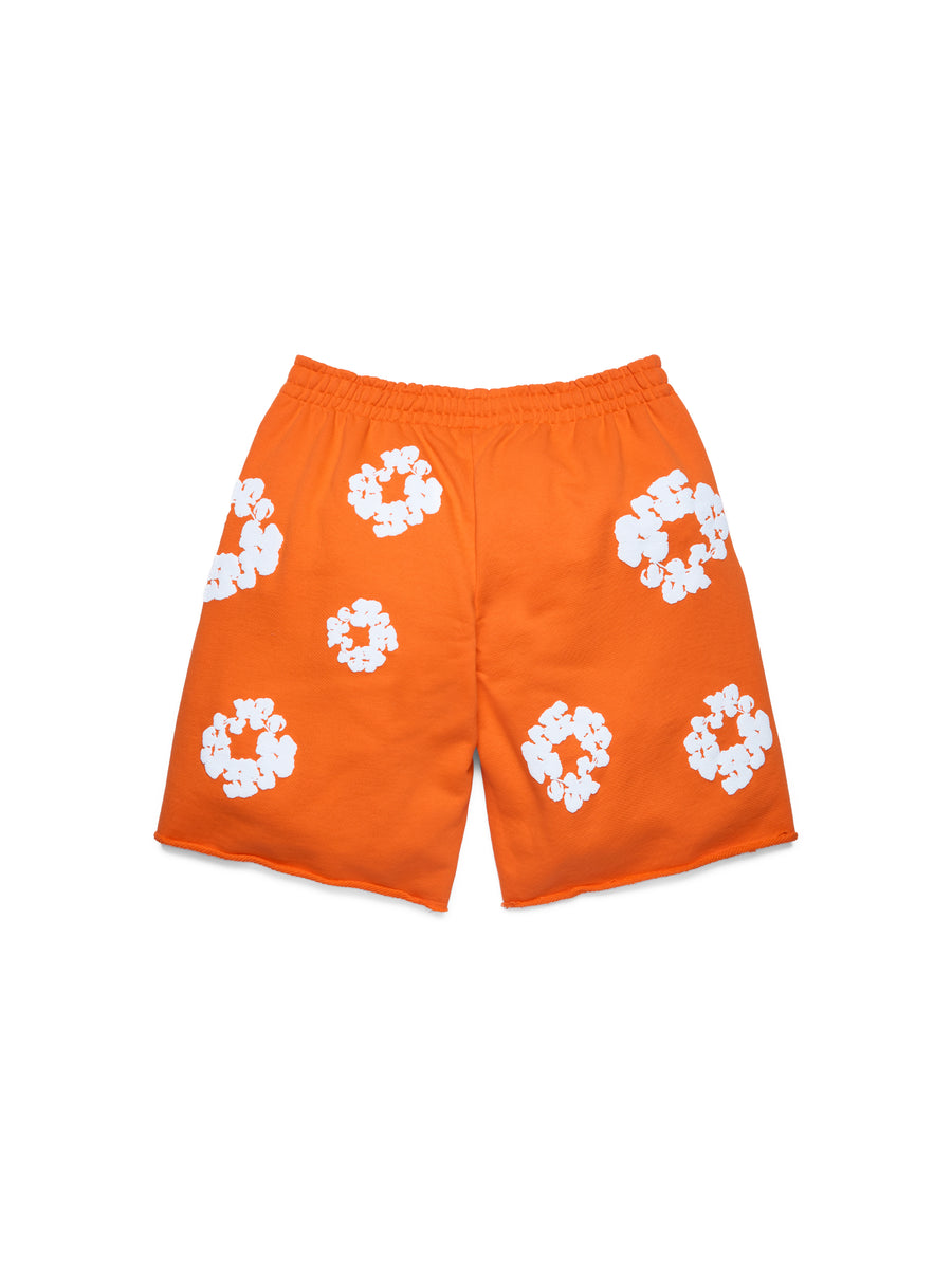 Cotton Wreath Sweatshorts Orange