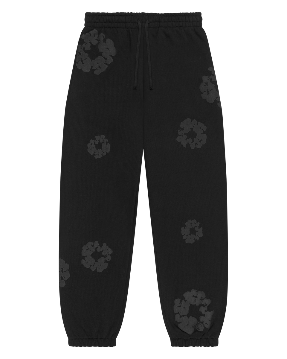 Mono Cotton Wreath Sweatpants Black