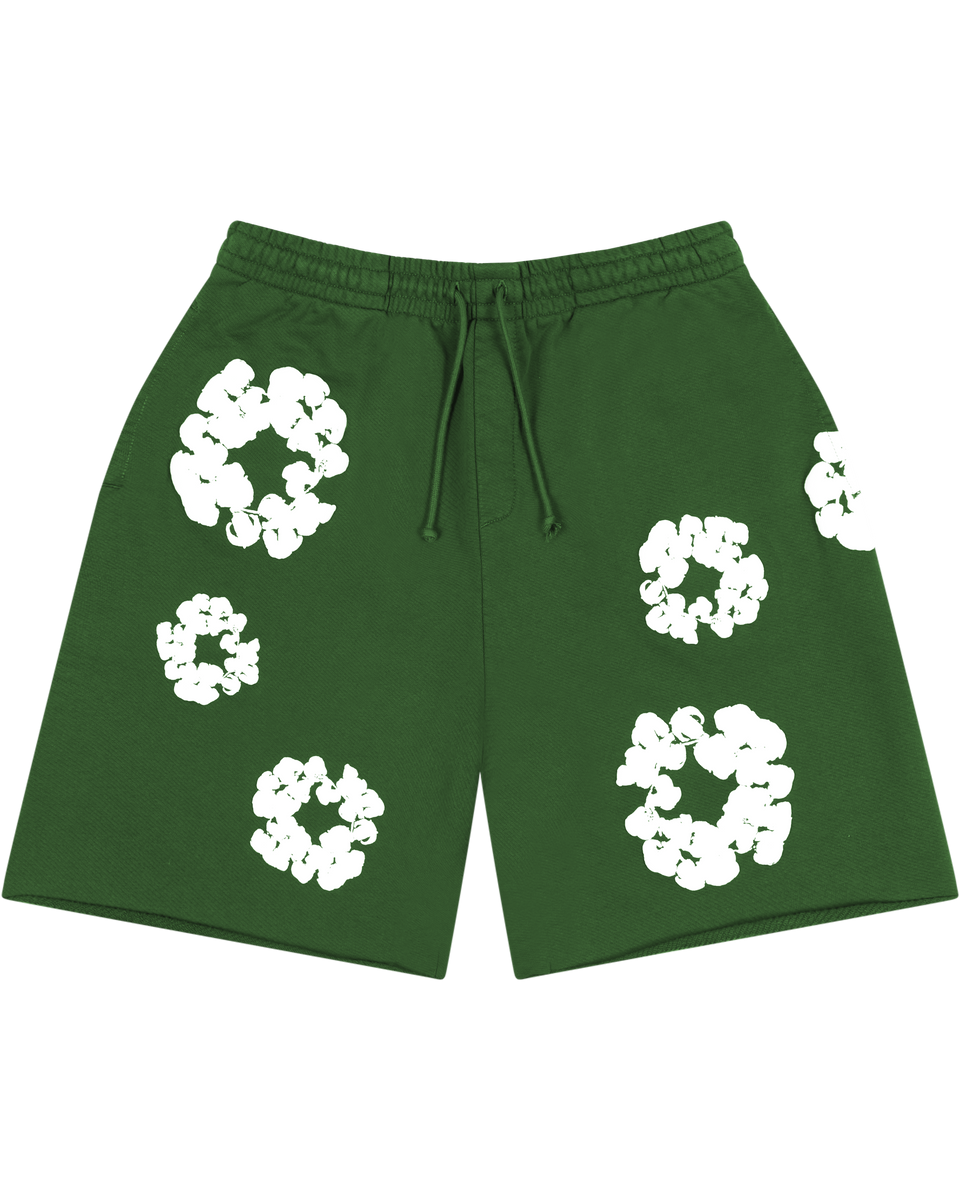 Cotton Wreath Sweatshorts Green