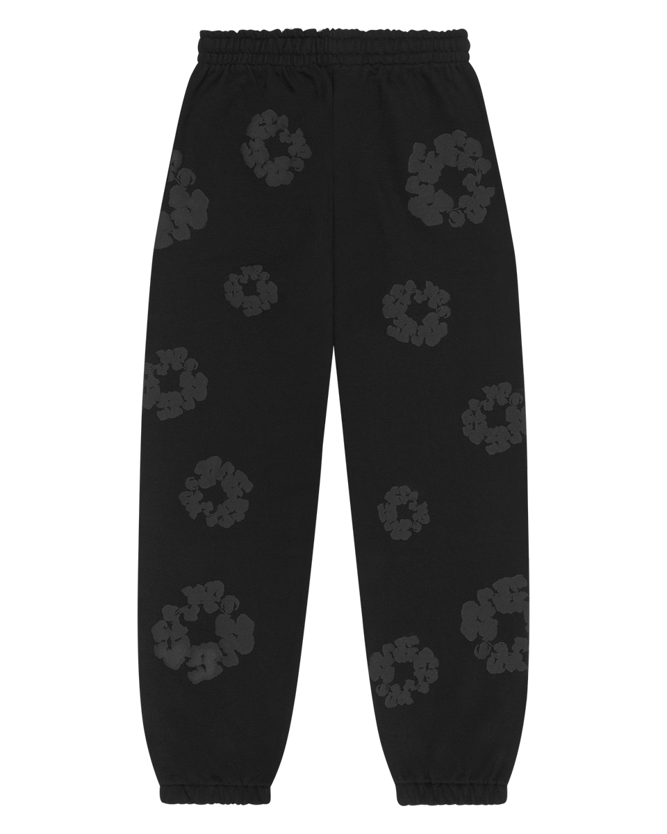Mono Cotton Wreath Sweatpants Black