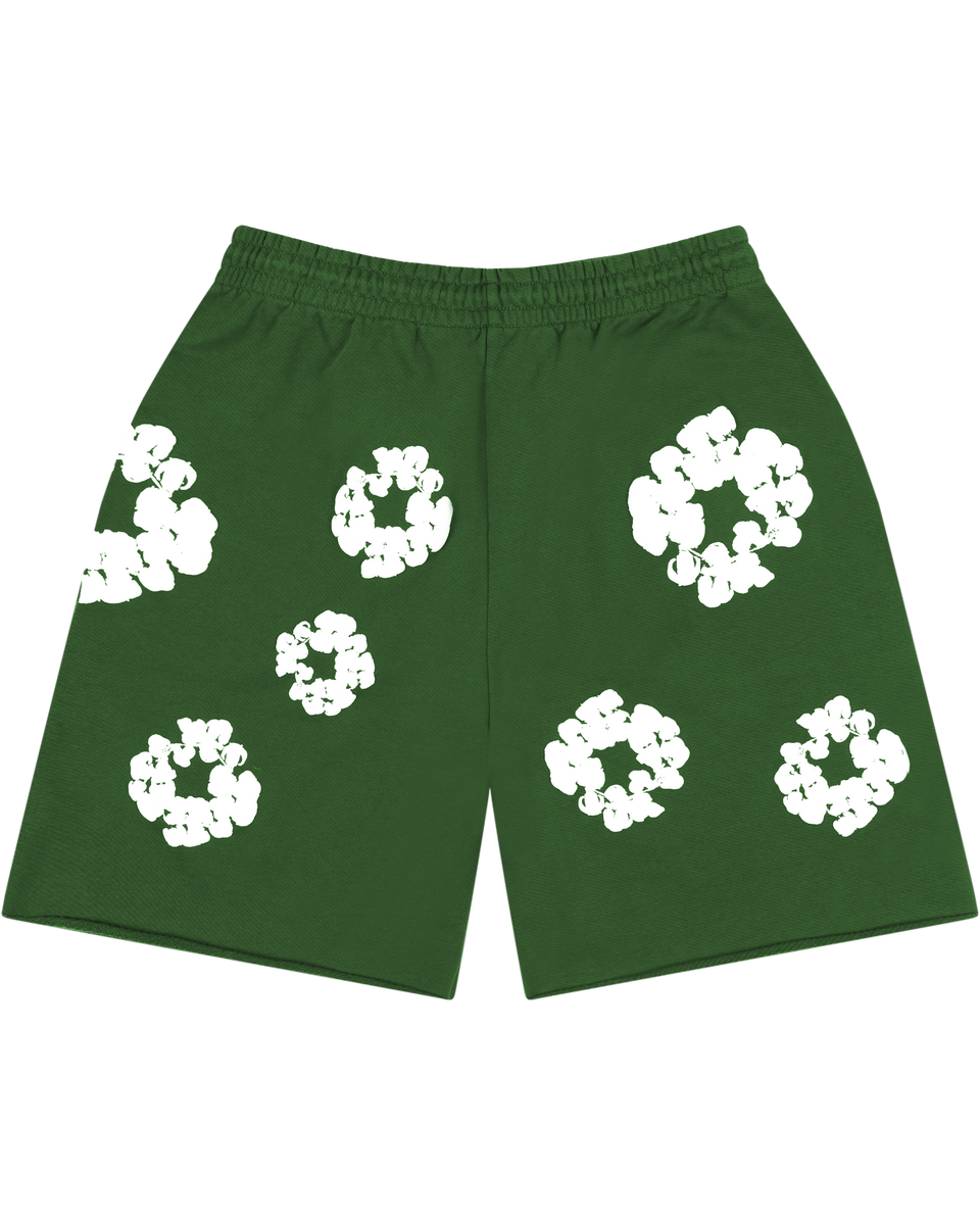 Cotton Wreath Sweatshorts Green