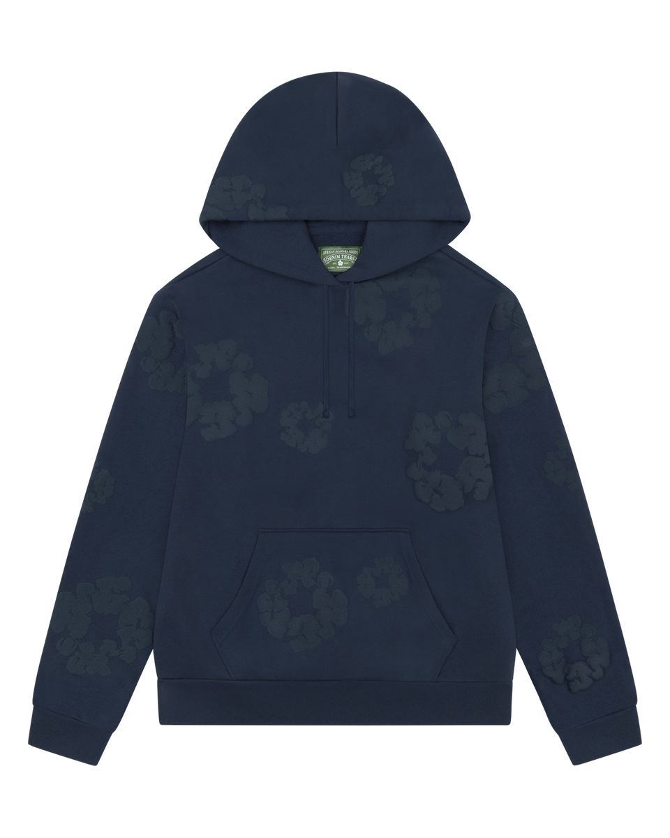 Mono Cotton Wreath Hoodie Navy