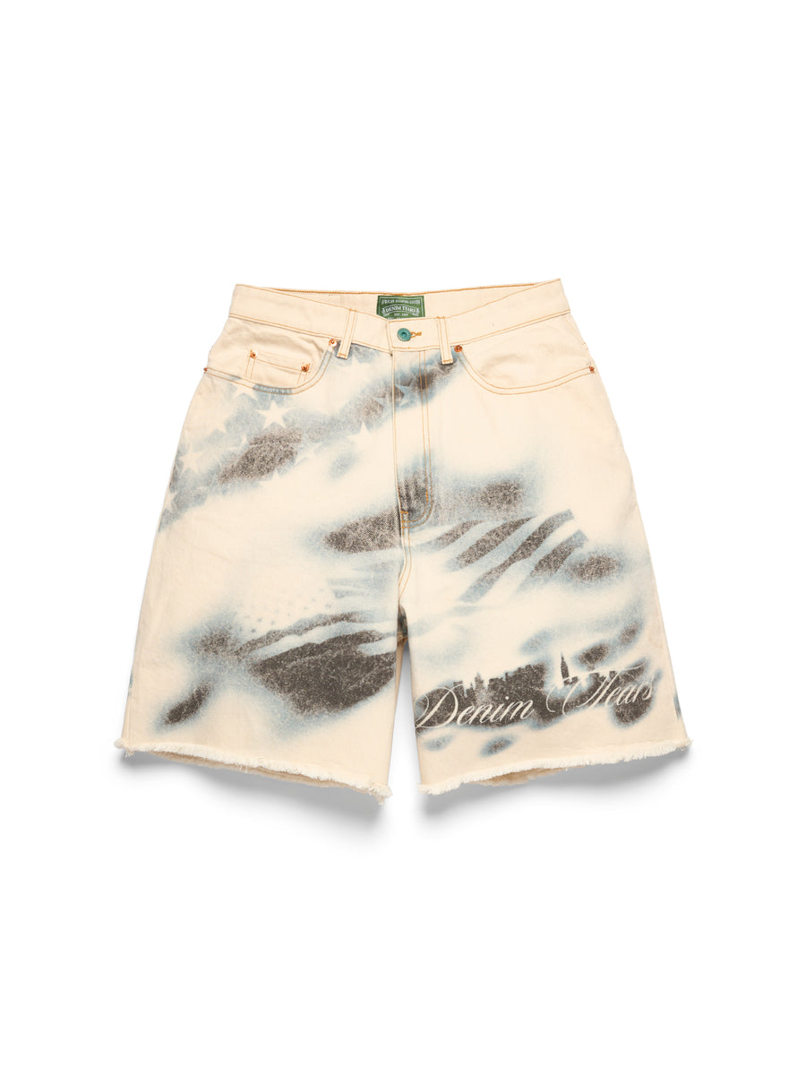 Cloud Camo Denim Shorts