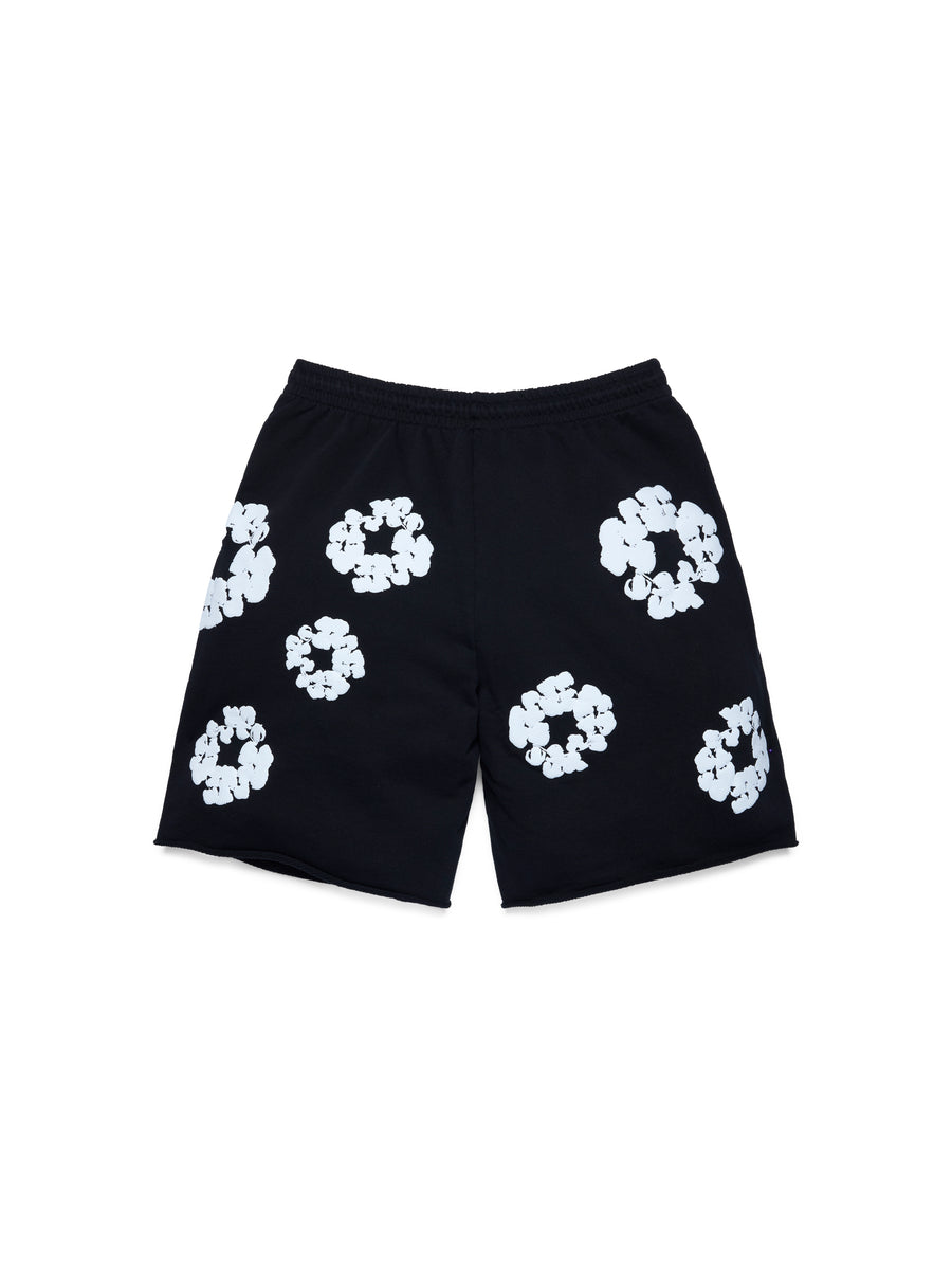 Cotton Wreath Sweatshorts Black